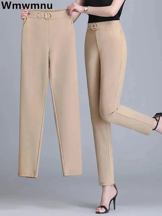 Women's High Waist Office Pencil Ankle-length Pants New Spring Summer