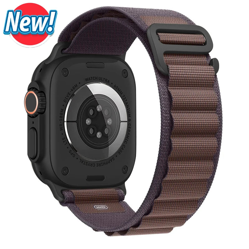 Alpine Loop Strap for Apple Watch Ultra — Nylon Hook Band 42/45/46/49mm