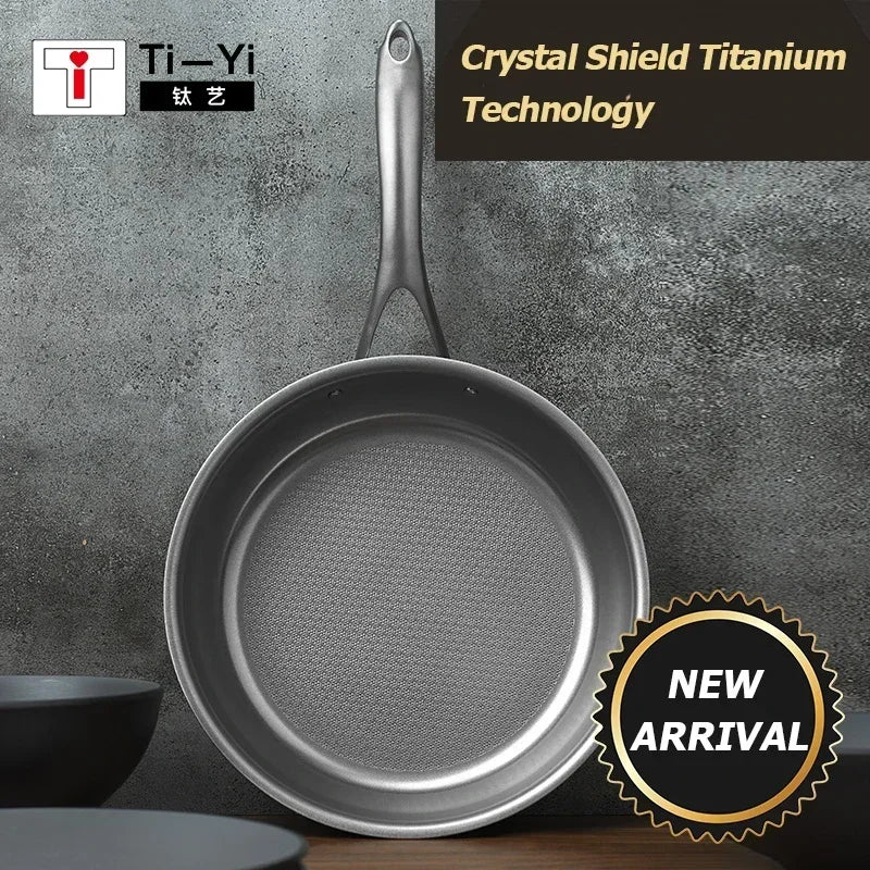 26cm Titanium Non-Stick Frying Pan – Honeycomb Design, 2.2L for Induction & Gas Stoves