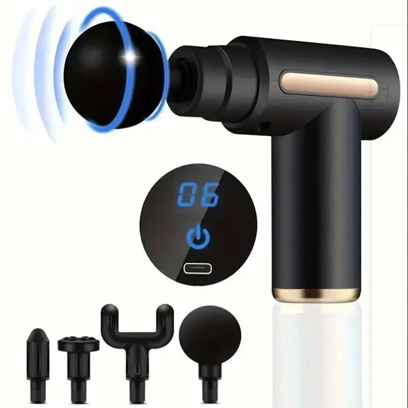: PAQIN 99-Level Massage Gun – Deep Muscle Fascia Body, Neck & Back Massager (Low Noise) — view 7 of sports & fitness