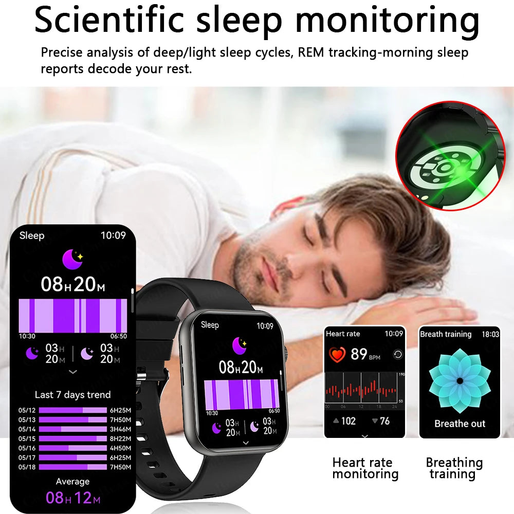 2025 Men's Sports Smart Watch — 1.9in IP68 Waterproof Heart Rate AI Voice Smartwatch — view 4 of smart watches