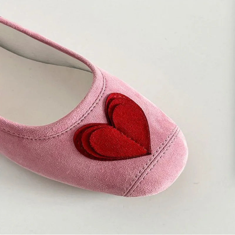 Flats & Ballet — Square-Toe Applique Ballet Flats, Low-Heel Slip-On Dress Flats — view 6 of flats & ballet