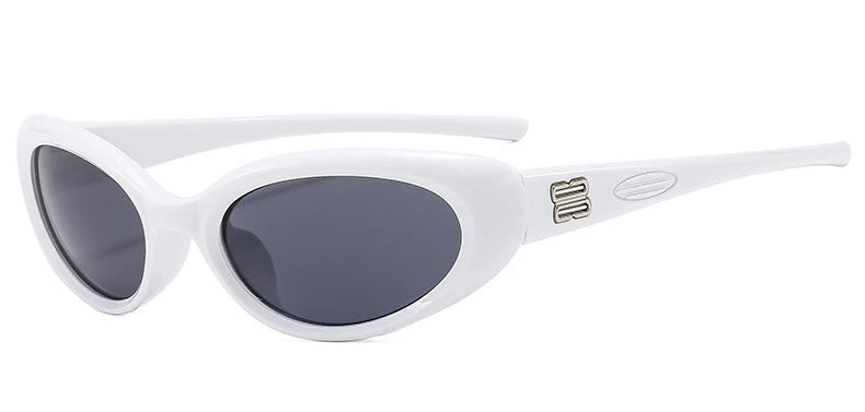 Women's Y2K Oval Sunglasses — Vintage Cat-Eye UV400 Retro Shades (Unisex) — view 8 of sunglasses