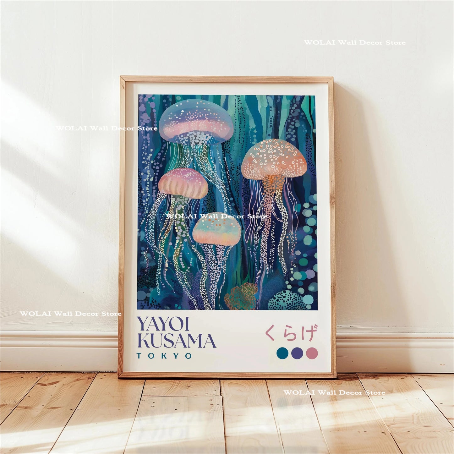 Yayoi Kusama Koi &amp; Jellyfish Canvas Poster &mdash; Japanese Hokusai Giant Wave Wall Art — view 16 of wall art & prints