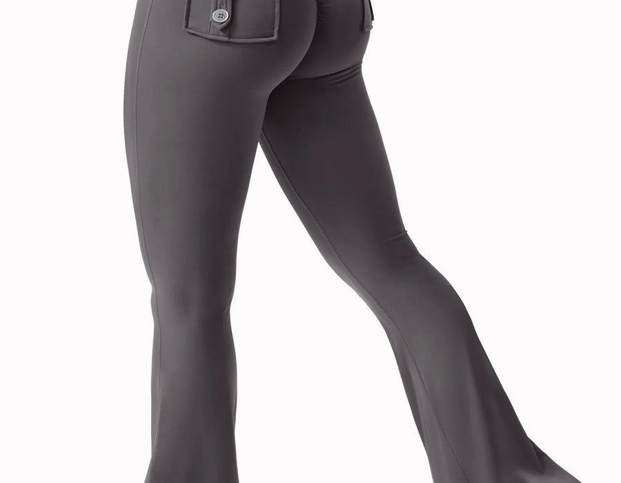 Women's Activewear Cargo-Pocket Leggings — High-Waist Sculpting Stretch Yoga Pants — view 1 of women's activewear