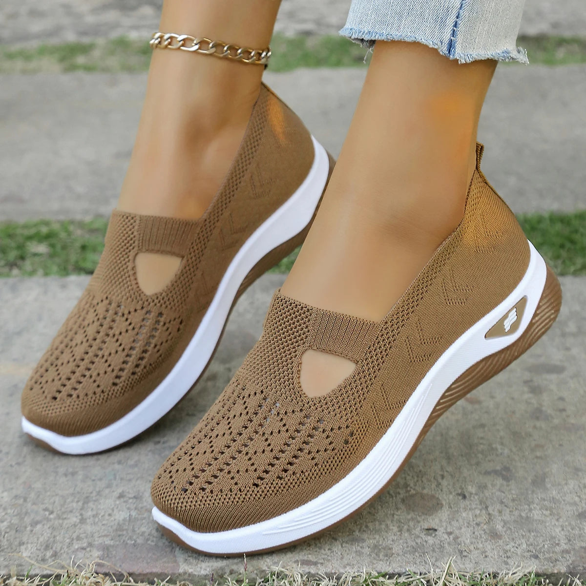 All-Season Women's Casual Sneakers — Lightweight Four-Season Slip-On Flats — view 15 of sneakers