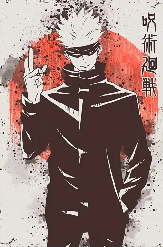 Jujutsu Kaisen Retro Canvas Poster — Japan Anime Wall Art for Game Room & Home