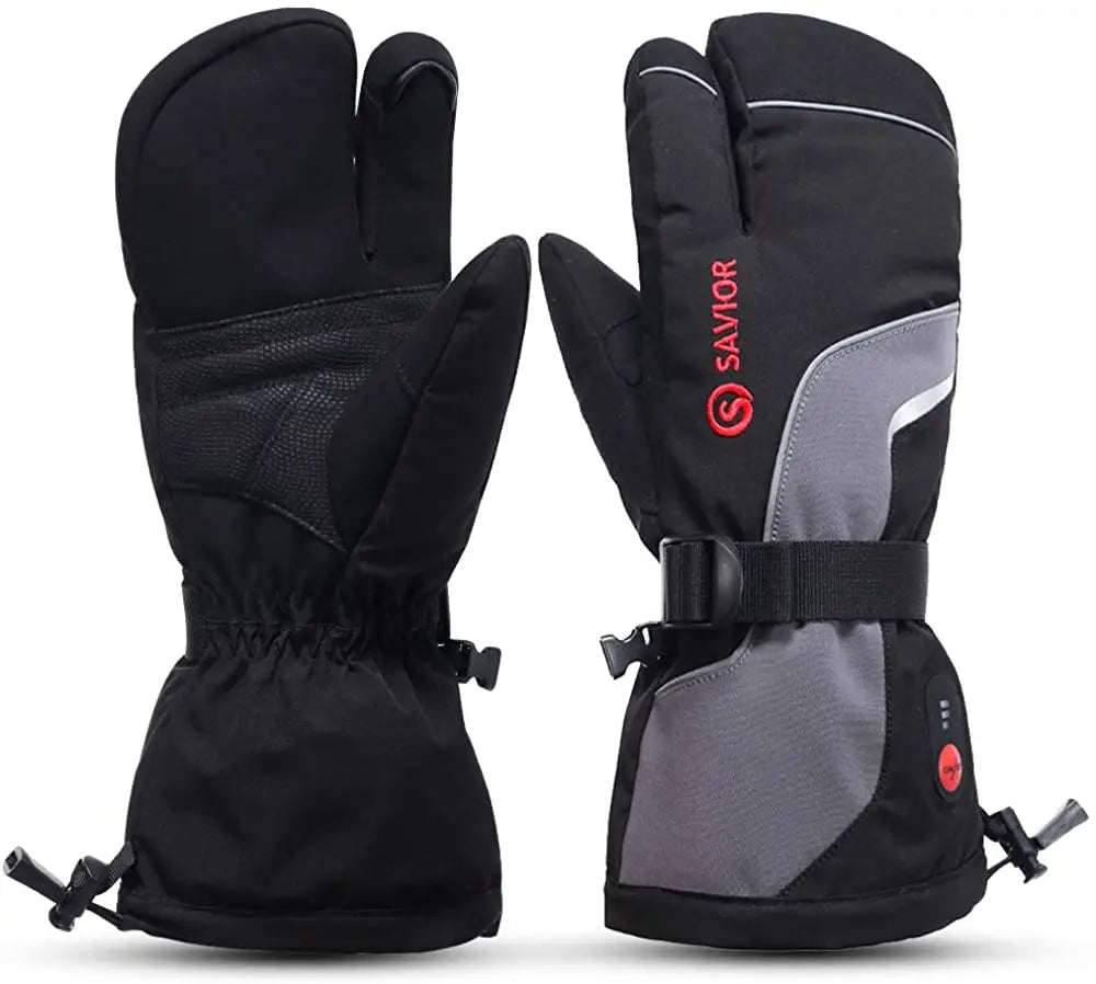 Savior Heat Heated Ski Mittens Winter — Rechargeable Battery Heated Gloves for Men & Women — view 7 of gloves