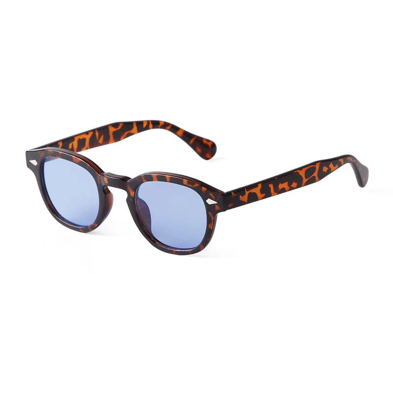 Vintage Round Shell Sunglasses for Women, Retro Rivet, UV400 — view 7 of sunglasses