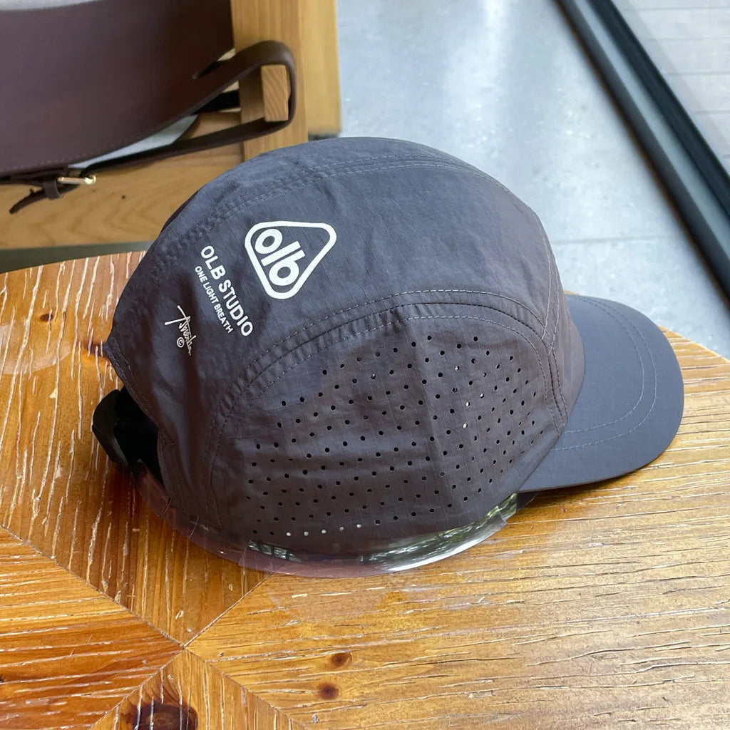 Short-Brim Quick-Dry Mesh Cap — Athletic Running Gym Lightweight UV Protection Couples Hiking Hat — view 9 of hats & caps