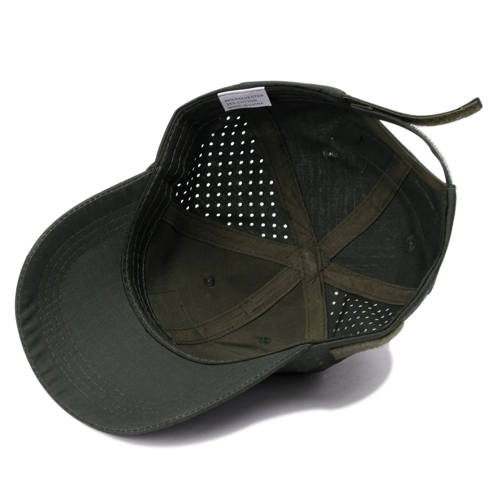 Camouflage Baseball Cap Outdoor — Tactical Sun Protection Hunting Hiking Fishing Men's Hat — view 5 of hats & caps