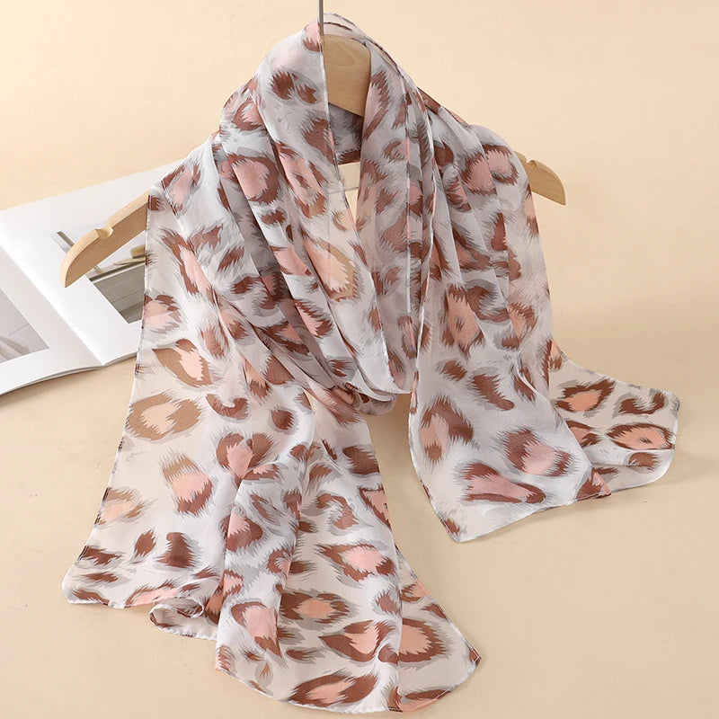 Printed Chiffon Scarf — Lightweight Sun-Protection Beach Shawl Wrap