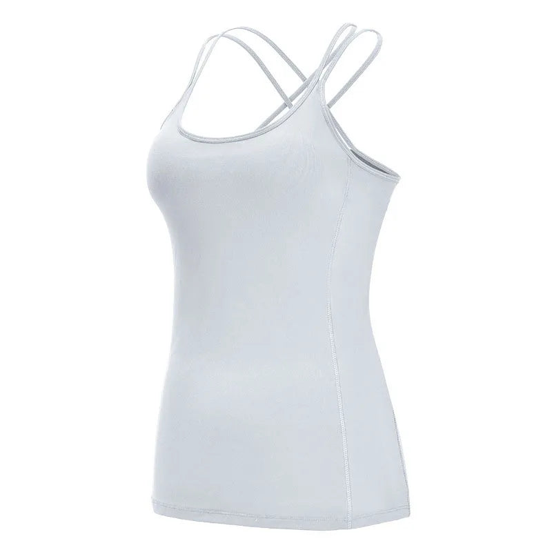 Padded Yoga Crop Top Sports Bra — Women’s Breathable Workout Tank — view 10 of sports & fitness
