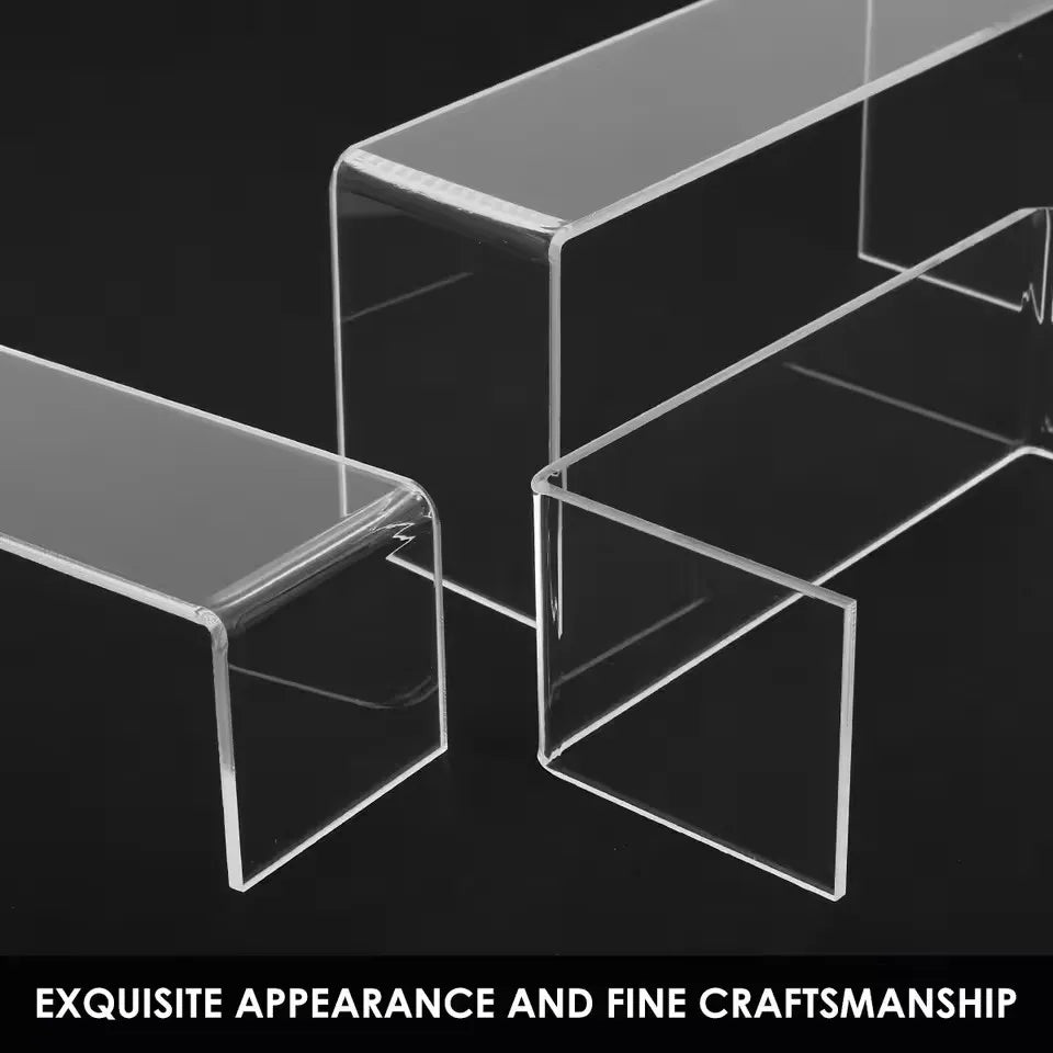 Storage Organizer Clear Acrylic Display Riser — 3/6/9/12-Piece Cosmetic Jewelry Cup Holder Showcase — view 3 of storage & organisation