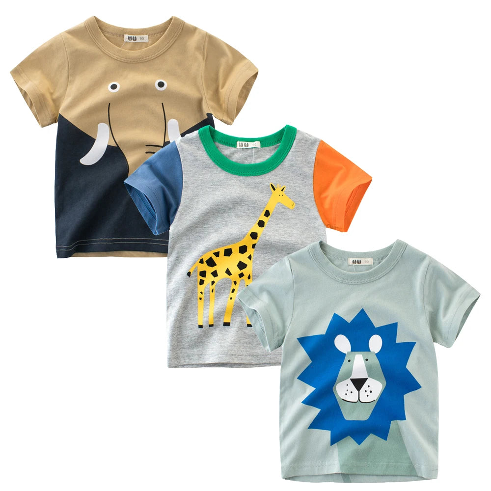 Times' Favorite Boys’ Cartoon T-Shirt – Cotton Summer Half Sleeve O-Neck Tee