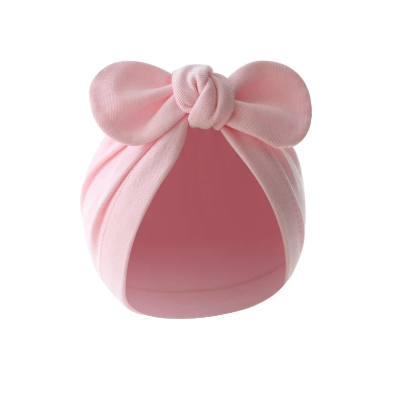 Cute Bunny Ears Baby Turban Hat - Soft Cotton Beanie for Easter & Spring Photos — view 4 of baby hats
