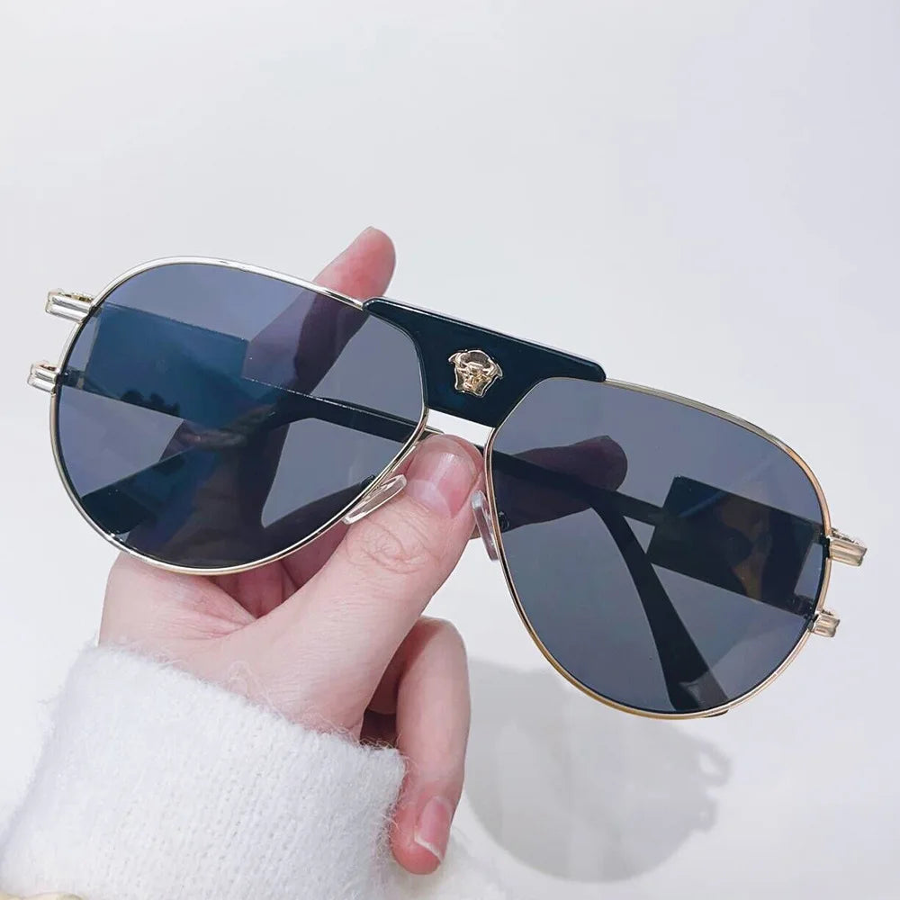 Classic Aviator Sunglasses — Women's UV400 Metal-Frame Sun Glasses — view 3 of sunglasses