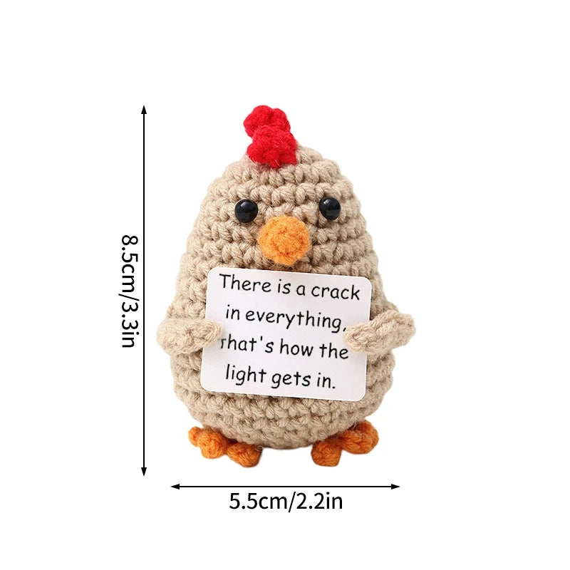 Home Decor Hand-Woven Crochet Ornament — Funny Vegetable Animal Doll with Hugging Card, Positive Energy Desk Accent & Gift — view 16 of home decor