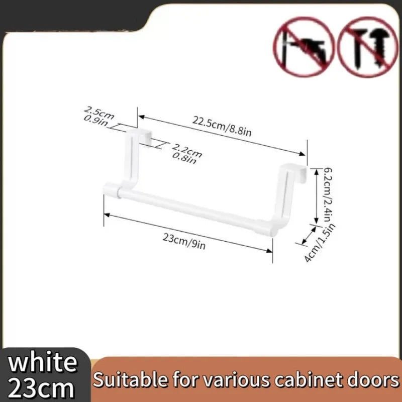 Stainless Steel Cabinet-Door Towel Bar — Kitchen & Bathroom Hanging Wipe Rack — view 11 of kitchen gadgets