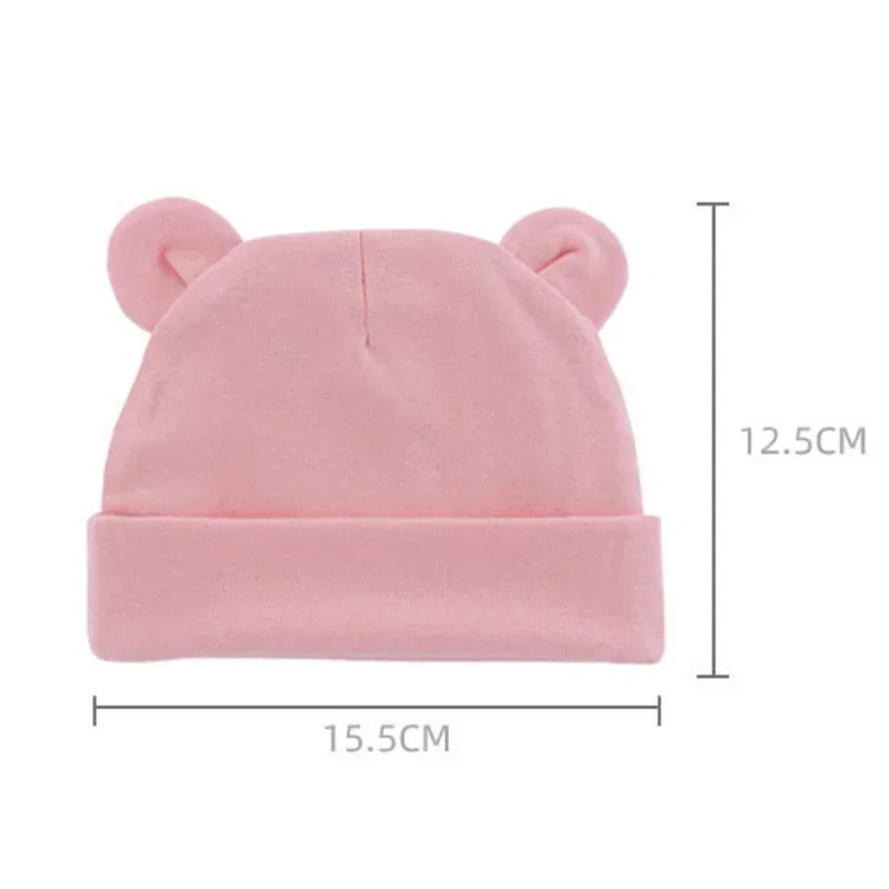Newborn Ear-Shape Bonnet - Cotton Photography-Prop Hat for Babies 0-1Y — view 4 of baby hats