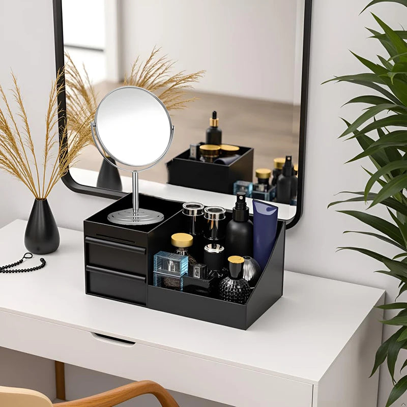 Storage Organizer Cosmetic Drawer Box — Perfume & Cologne Stand for Dresser Bathroom Countertop — view 2 of storage & organisation