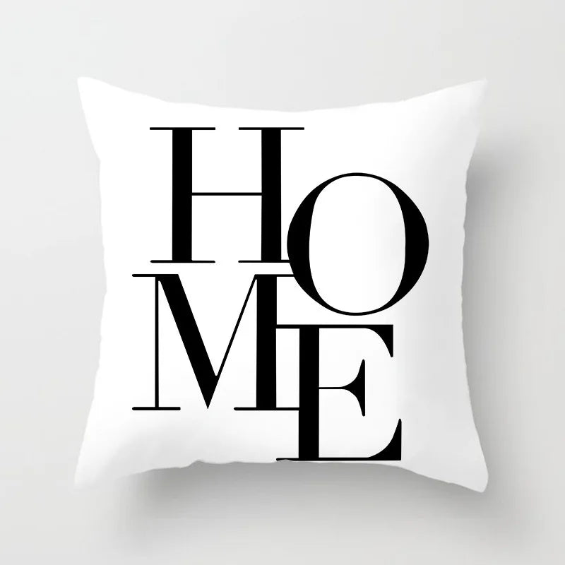 Black &amp; White Geometric Pillowcase &mdash; 45&times;45 cm Modern Sofa &amp; Office Cushion Cover — view 15 of cushion covers & pillow cases