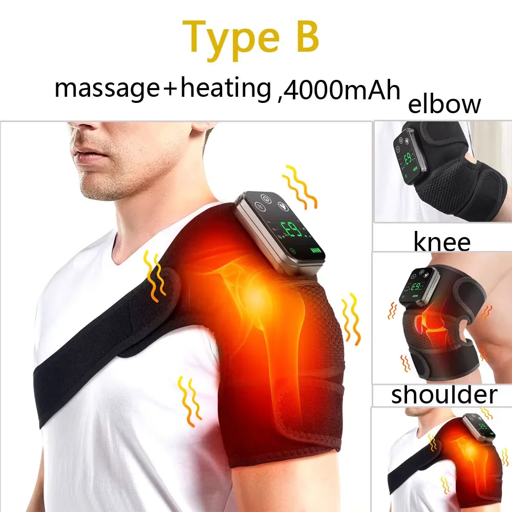 Electric Shoulder Heating Pad — 3-Speed Vibration Muscle Relax Brace — view 12 of recovery & massage