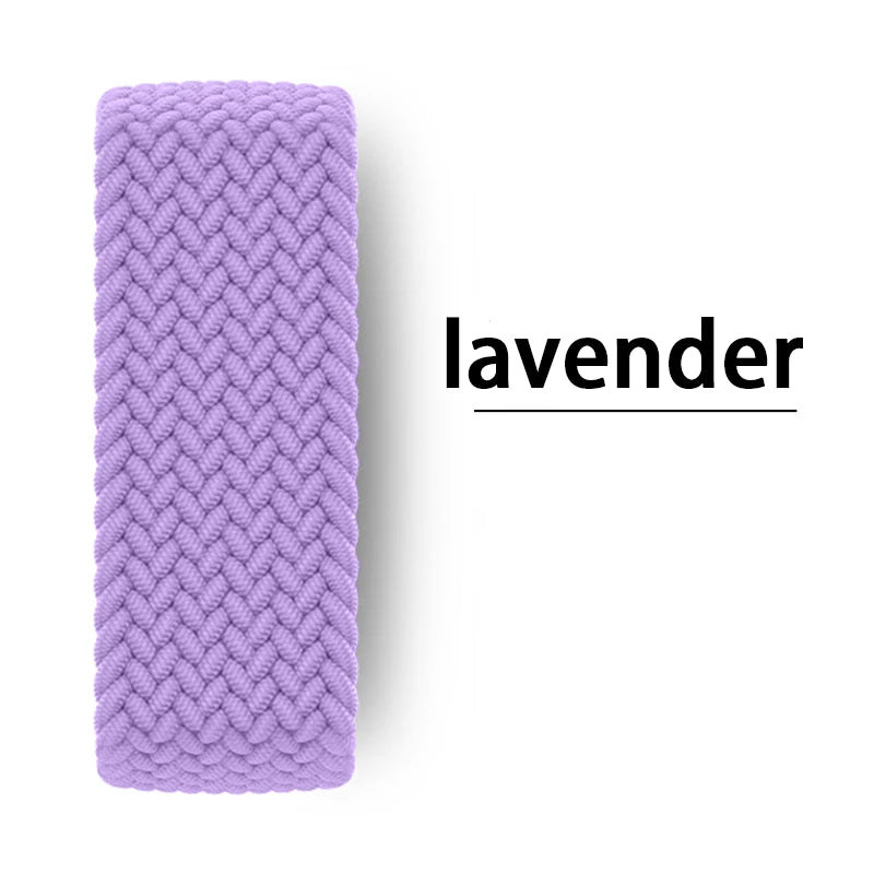 Braided Solo Loop Band for Apple Watch — Stretch Nylon Strap 38/40/41/42/44/45/46/49mm