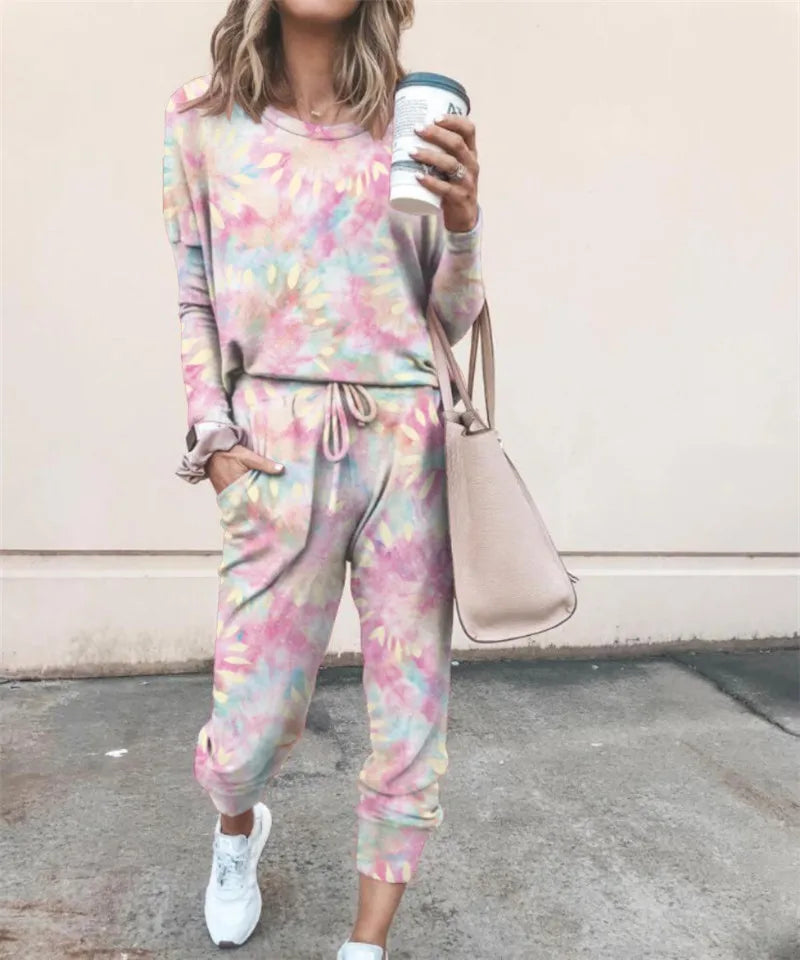 Casual Women&rsquo;s Tracksuit &mdash; Autumn-Winter Hoodie Two-Piece Sportswear Set (S-3XL) — view 6 of tracksuits