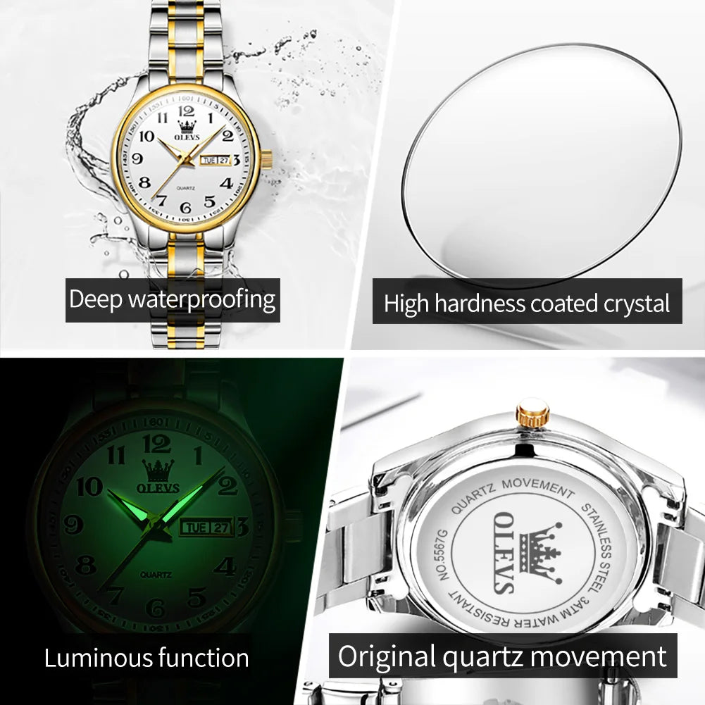 OLEVS Women's Quartz Watch — Fashion Ladies Luxury Wristwatch — view 5 of watches