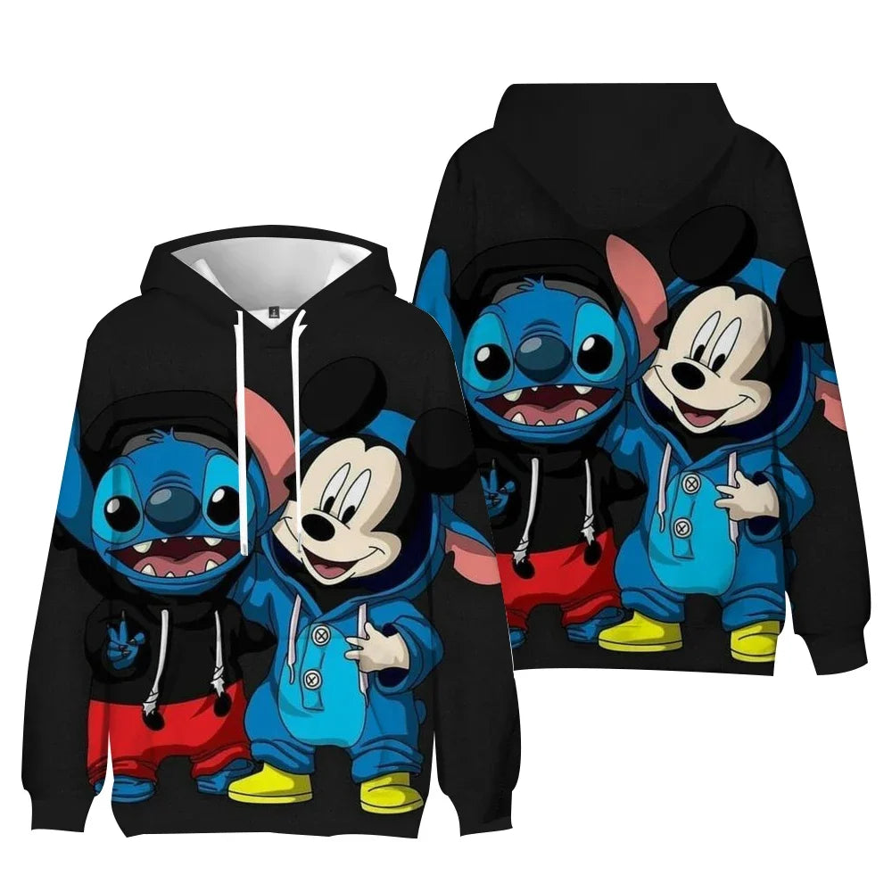 Disney Stitch Hoodie – Cute Kawaii Harajuku Pullover for Women & Couples