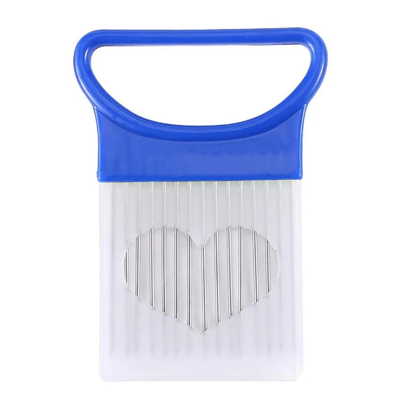Colorful Onion Slicer — Stainless Steel Potato Chip & Onion Holder for Chopping — view 10 of kitchen gadgets