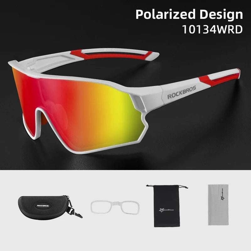 ROCKBROS Polarized Sport Sunglasses UV400 — Bicycle Hiking Camping Golf Cycling Eyewear Pro Grade — view 10 of sunglasses