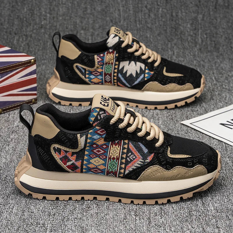 Men's Thick-Soled Sneakers — Trendy Chunky Non-Slip Outdoor Sports Trainers — view 6 of sneakers