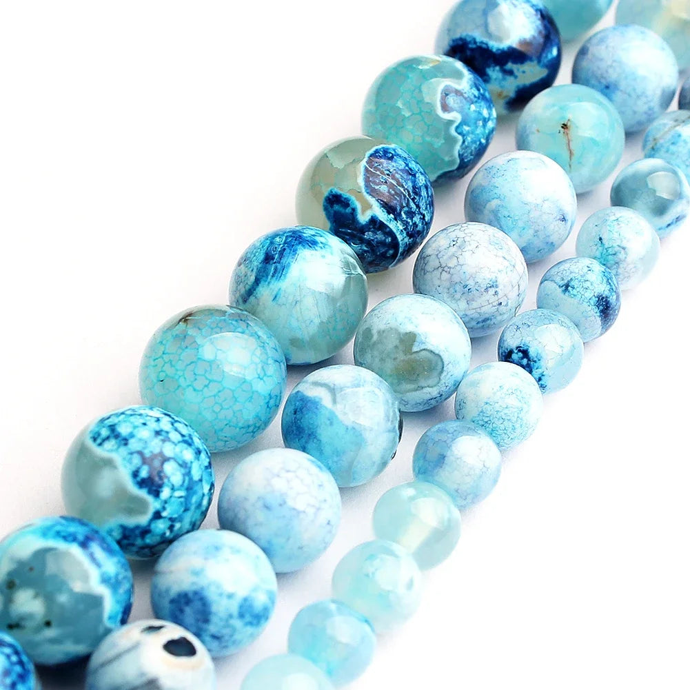 Pearl & Yooperlite Fire Sodalite Beads 15" — 8mm Glow Stone Strand for DIY Jewelry