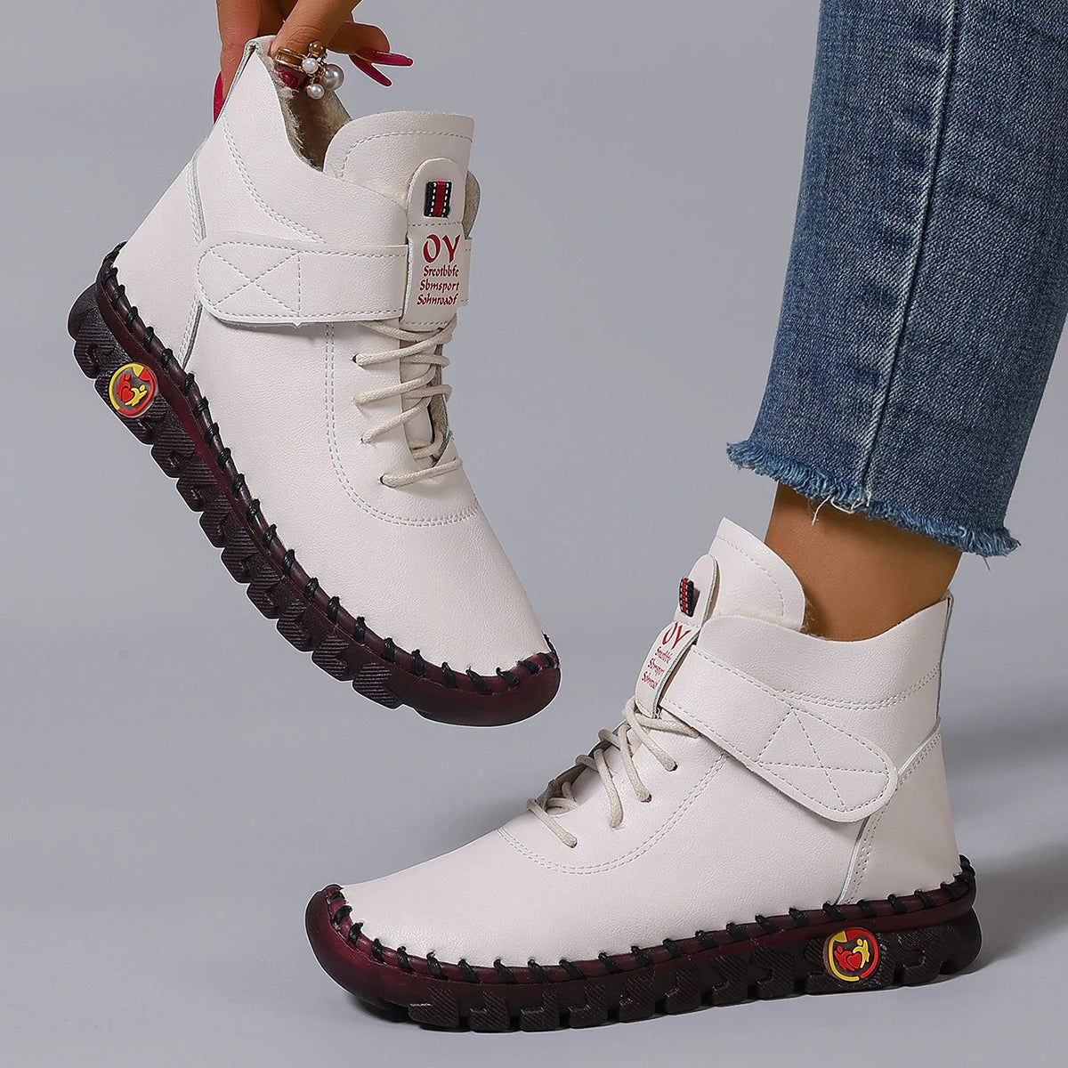 Women's Luxury Flat Ankle Boots — Comfortable Warm Casual Mom Boots (2025) — view 6 of boots