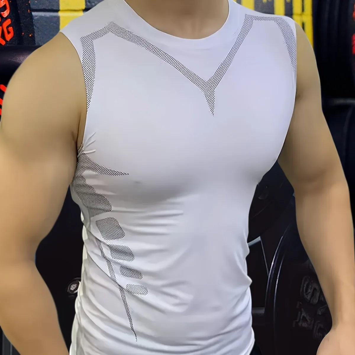 Men’s Compression Tank Top — Quick-Dry Sleeveless Bodybuilding Muscle Shirt — view 2 of sports & fitness