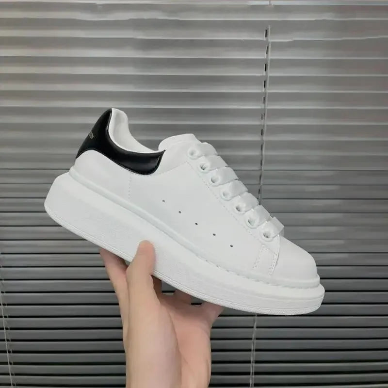 Women's White Sneakers — Elegant Skateboard Shoes with Hidden Inner Heel — view 7 of sneakers