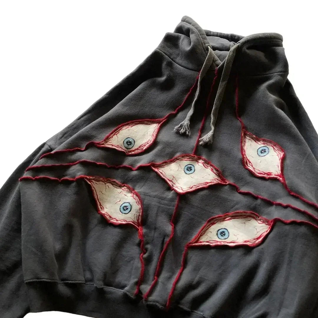 Goth Harajuku Big Hoodie Y2K Streetwear Men Women Sweatshirt Loose Hip Hop Hoodie Long Sleeve Pullover Streetwear