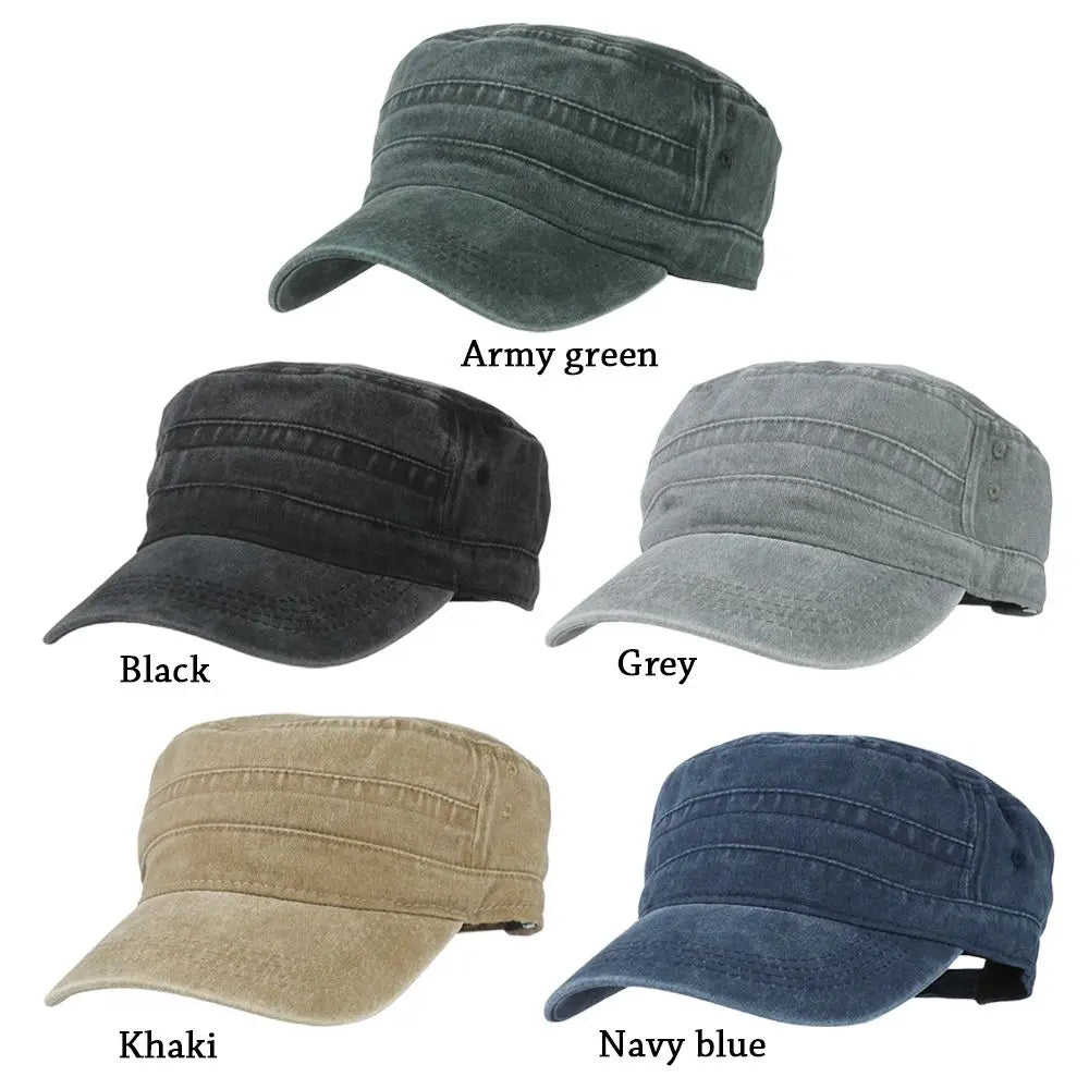 Camouflage Army Military Cadet Cap — Tactical Combat Fishing Outdoor Men's Camo Hat — view 5 of hats & caps