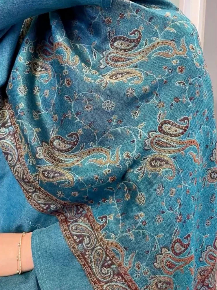 Hijab Scarf Long Pashmina — Lightweight Modest-Fashion Essential Cashmere Shawl Turban Head Wrap — view 2 of scarves & wraps