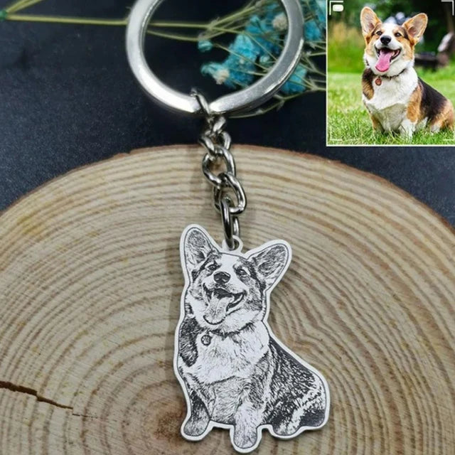Personalized Pet Photo Necklace Engraved Pendant Custom Memorial Gift for Dog Cat Lovers — view 6 of necklaces