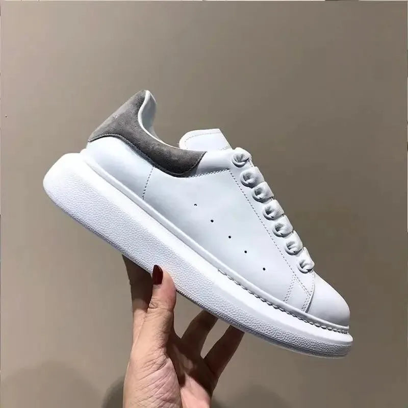 Women's White Sneakers — Elegant Skateboard Shoes with Hidden Inner Heel — view 5 of sneakers