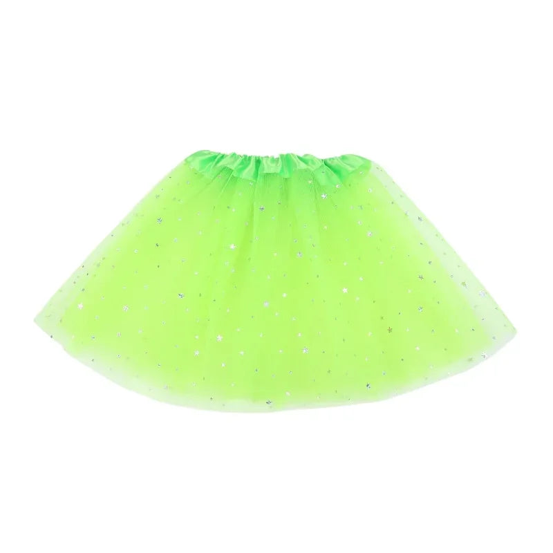 Kids Glitter Tulle Star Tutu Skirt - 3-Layer Sequin Dance Skirt for Girls — view 6 of tutus