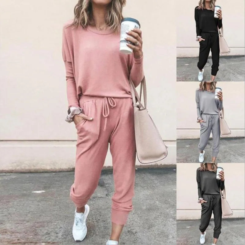 Oversize Tracksuit Set &mdash; Women&rsquo;s 2026 Spring-Autumn Long-Sleeve Loose Hoodie + Sportswear Pant — view 2 of tracksuits
