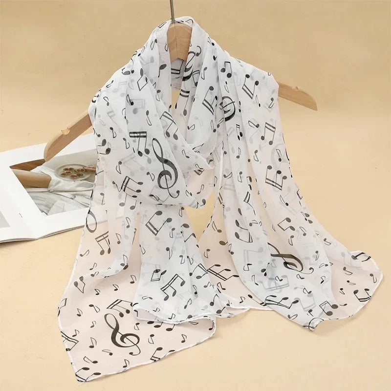 Printed Chiffon Scarf — Lightweight Sun-Protection Beach Shawl Wrap — view 3 of scarves