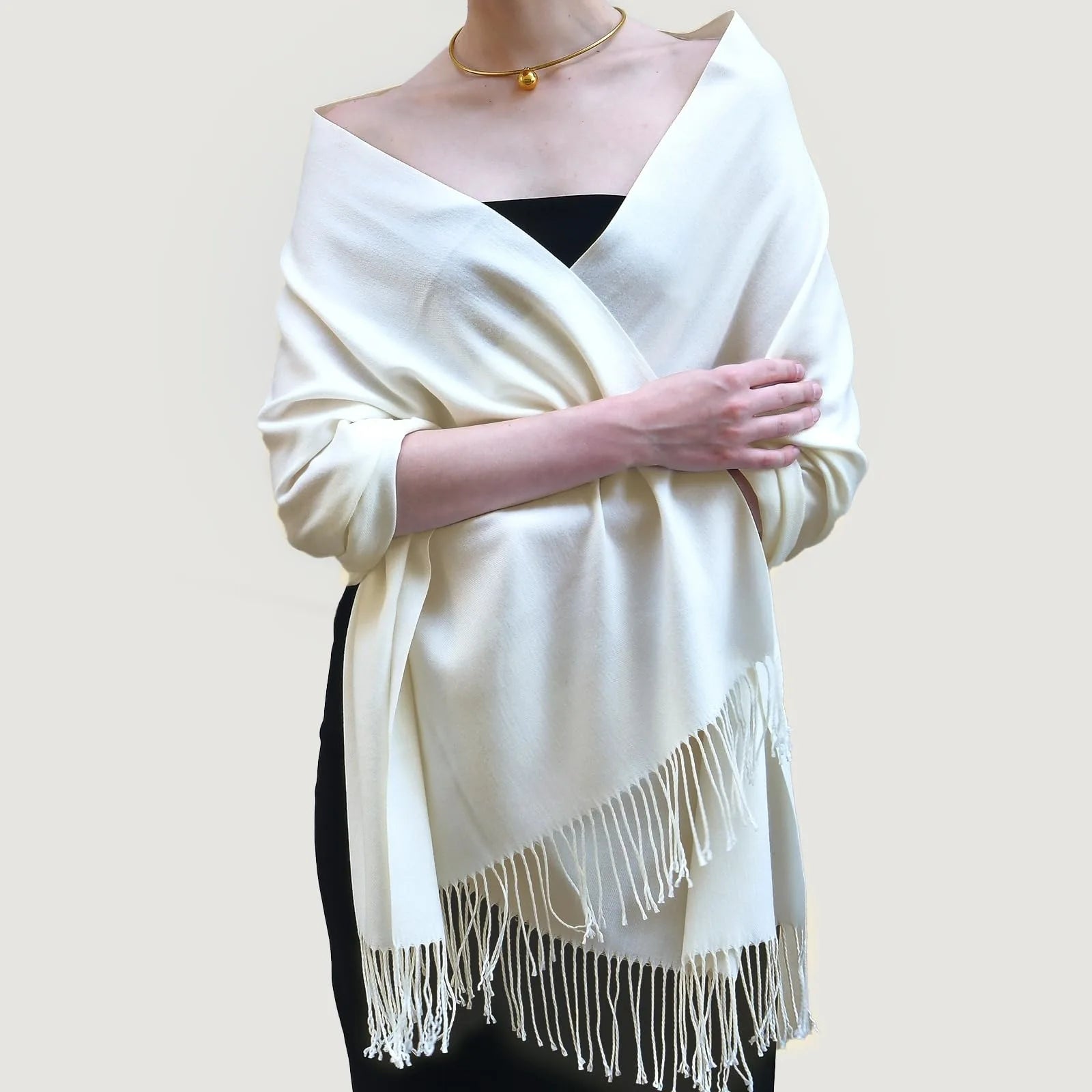 Pashmina Shawl Wrap Evening — Travel & Wedding Blanket Scarf, Drape-Anywhere Statement — view 2 of scarves & wraps