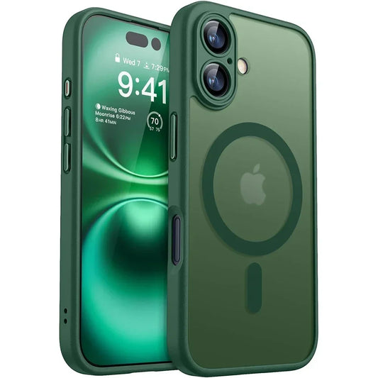 Magnetic Matte Translucent Armor MagSafe Case for iPhone 11–17 Pro Max — view 1 of phone cases