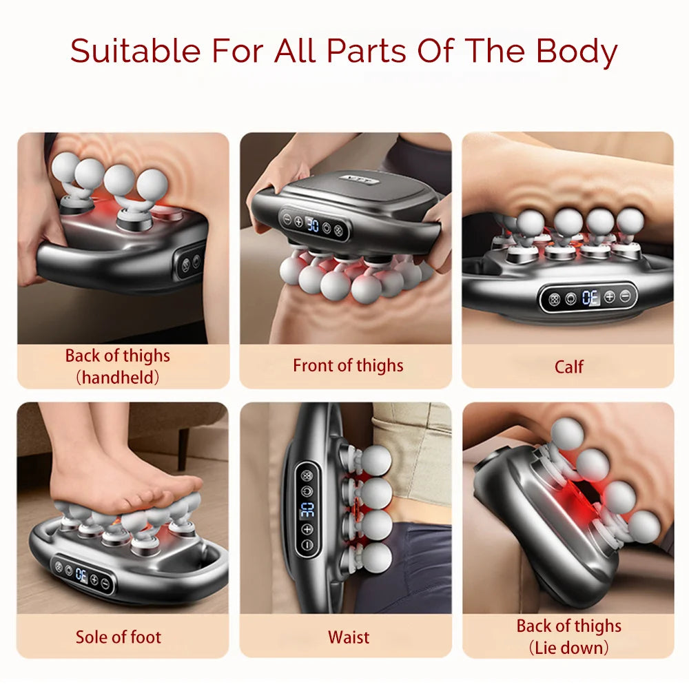 16-Head Heated Fascia Gun — High-Frequency Percussion Massager — view 2 of recovery & massage