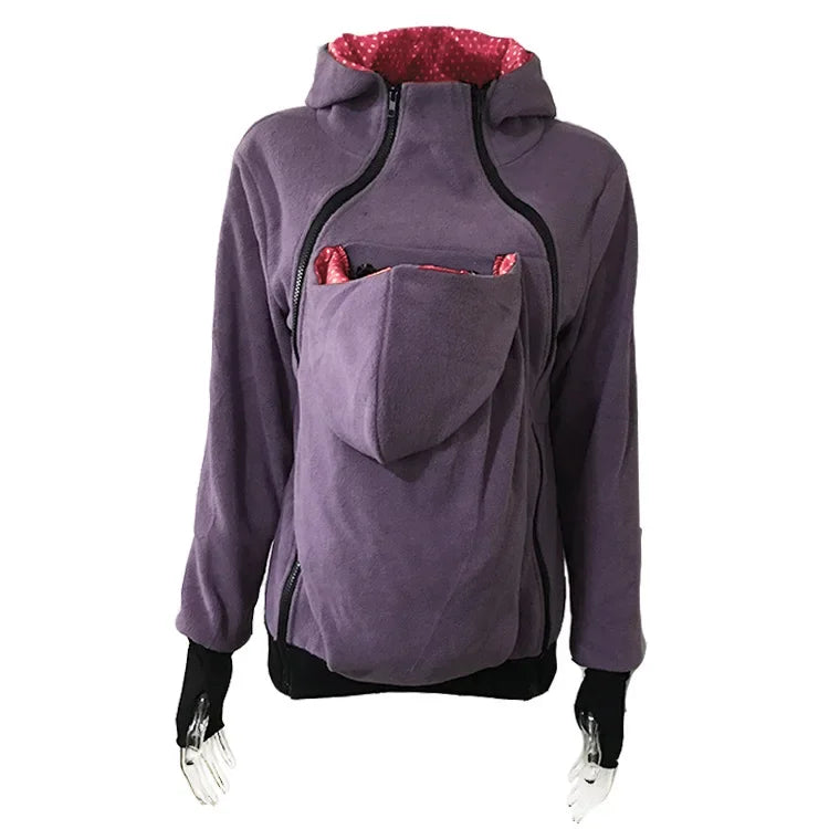 Three-in-One Baby Carrier Sweater Jacket – Multifunctional Removable Kangaroo Hoodie for Autumn & Winter